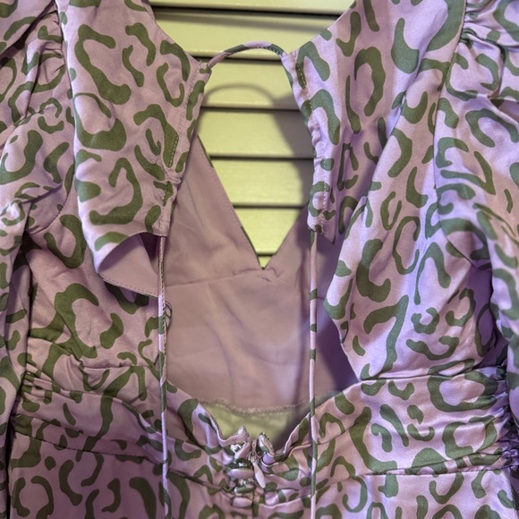 For Love & Lemons Dresses. June long sleeve Mini Dress Purple and Olive  Size xs - Picture 10 of 11
